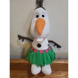 Disney "Frozen" Olaf in Hula Skirt 10” Plush Stuffed Toy~ Snowman in Grass Skirt